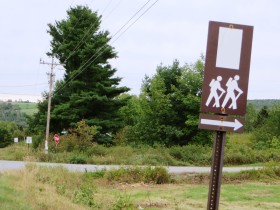 Directional Sign for the International Appalachian Trail off Route 11 to the Owlsboro Road (2014)