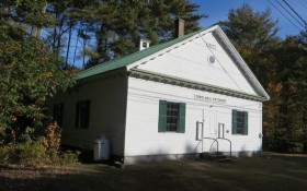 Old Fryeburg Town Hall in Fryeburg Center on Route 5 (2014)