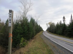 Town Line Sign: T 1 R4 (North Yarmouth Academy Grant)