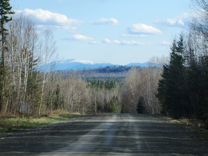 Mount Katahdin with Snow Cap from T8 R9 WELS on the Pinkham Road (2015)