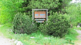 Sign to the Big Eddy Campground