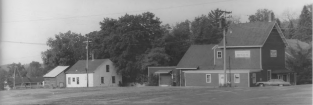 Dexter Grist Mill and Miller's House at left (1975)