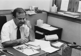 Ed Pert in Clerk's Office (c. 1980)