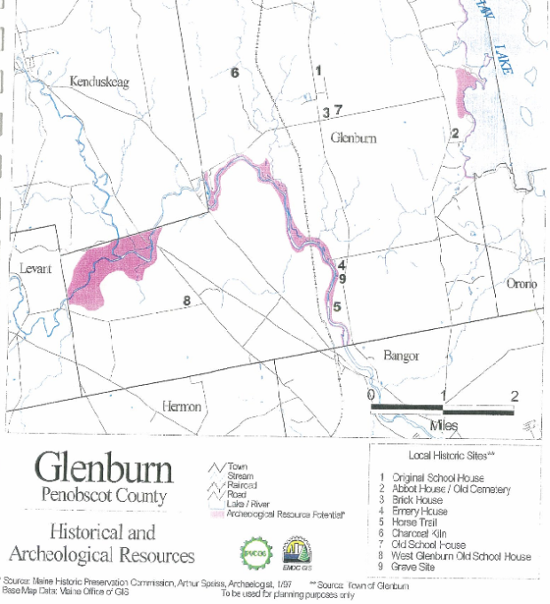 Glenburn Comprehensive Plan 1998, Map 3.