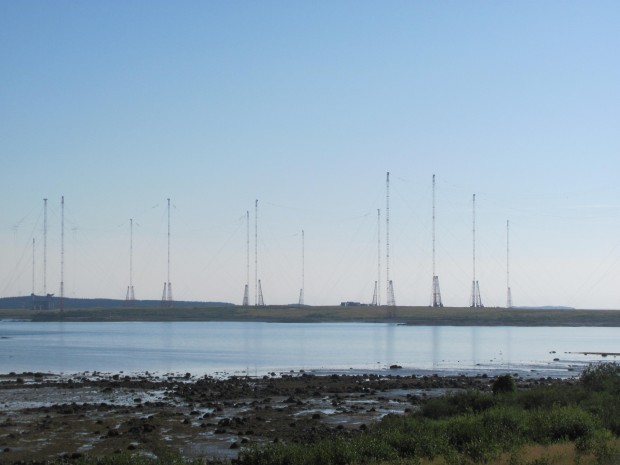 U.S. Navy Submarine Communication Towers on East Machias Bay (2011)