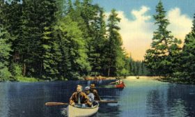 Canoeing the Allagash River (postcard)
