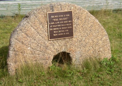 Grinding stone from the Half-Tide Mill in Indian River Village (2004)
