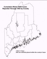 Map: Cumulative AIDS Cases Reported Through 1983