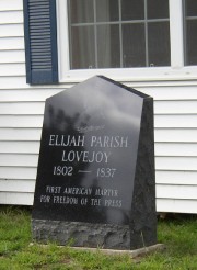 Lovejoy Memorial at the Albion Public Library