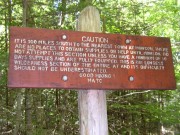 Caution Sign on Entering the 100 Mile Wilderness
