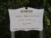 Sign for the Athens Community Meeting House (2003)
