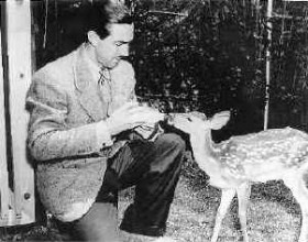 Photo: Maine "Bambi" Model with Walt Disney (1930)