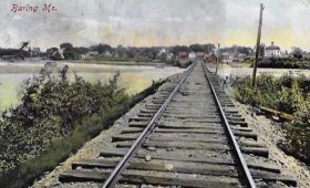 Railroad Tracks c. 1940 (Postcard)