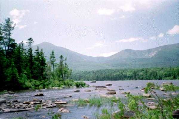 Photo: Mount Katahdin from Sandy Stream Pond (1996)