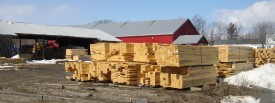 Lumber Stacked Near Sawmill