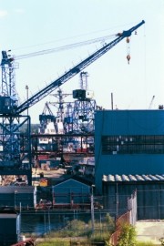 Photo: Shipyard at Bath Iron Works (2000)
