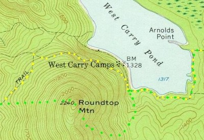 map: West Carry Pond Area