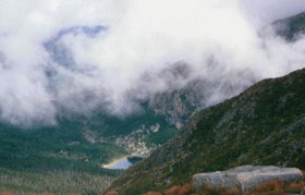 Chimney Pond from Baxter Peak (1999)