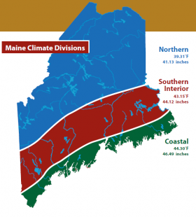 Maine Climate Divisions from Maine