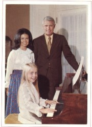 Governor Ken Curtis, wife Polly, and daughter Angel (from a Christmas card sent to friends while governor.)