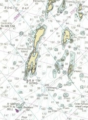 Chart Showing Damariscove Island (NOAA 13293)
