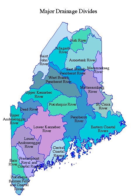 geographical map of maine