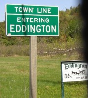 Sign: Town Line, Entering Eddington (2004)