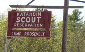 Sign: Katahdin Scout Reservation, Camp Roosevelt (2004)