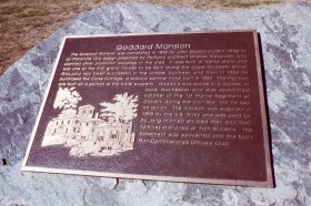 Plaque Summarizing the History of Goddard Mansion and builder John Goddard (2001)