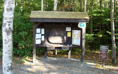 Kiosk at the base of the Old Speck Trail