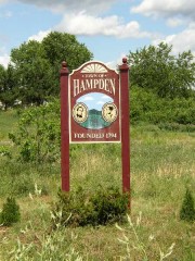 Sign: Town of Hampden, Incorporated 1794 (2003)