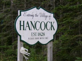 Sign: Entering the Village of Hancock (2004)