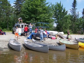 Campers Starting the Bow River Trip at Holeb Pond (2006)