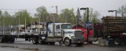 Log trucks refueling at I-95 Exit (2005)