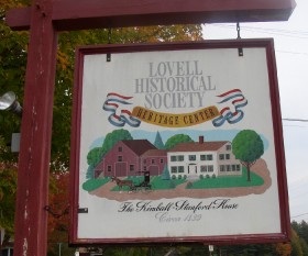 Sign: Lovell Historical Society, Heritage Center, The Kimball-Stanford House, Circa 1830 (2004)