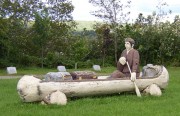 Sculpture: Acadian Refugee in Canoe (2003)