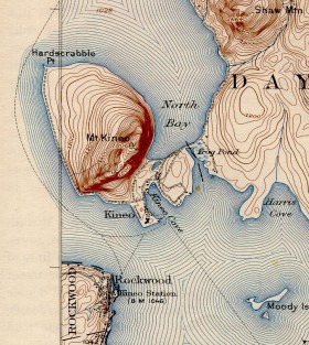 Map of Kineo Location on Moosehead Lake (1922)