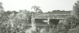 Covered Bridge in Old Town,No Longer in Existence (c. 1930's)