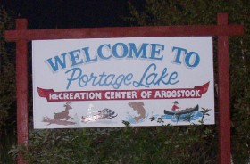 Sign: Welcome to Portage Lake (2003)
