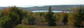 Penobscot Bay and the Camden Hills westerly off Route 15 in Sedgwick