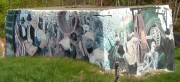Mural celebrating the past of water powered mills in Swanville (2004)