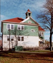 Formerly a school, then Harbor House Community Recreation Center in the main village