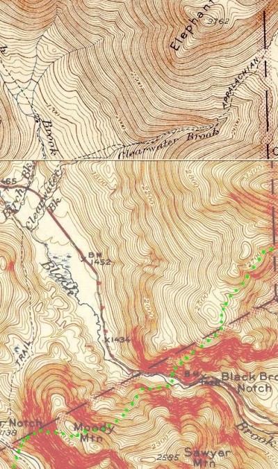 Detail of 1940's Township C Topographic Map