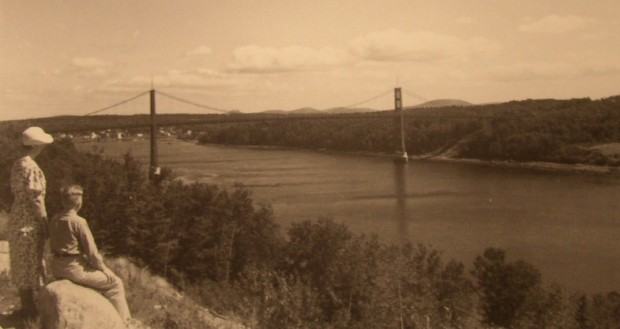 Waldo-Hancock Bridge, 1936 from Prospect