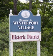 Sign: Welcome to Winterport Village (2003)